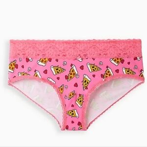 CHEEKY PANTY - PIZZA 🍕 HEARTS 💕 AND SKULLS 💀 PINK